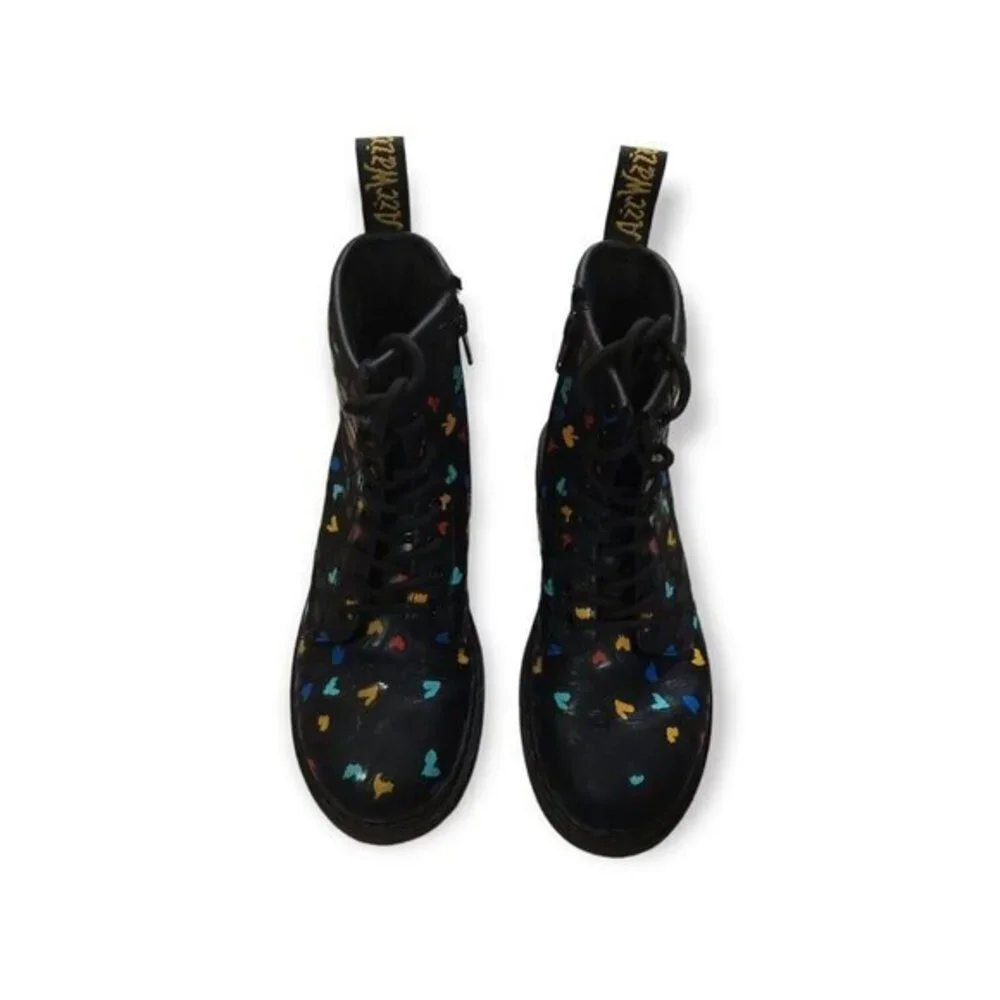Doc Dr Martens Wild Heart Pascal Side Zip Combat Boots‎ Girls 3 US